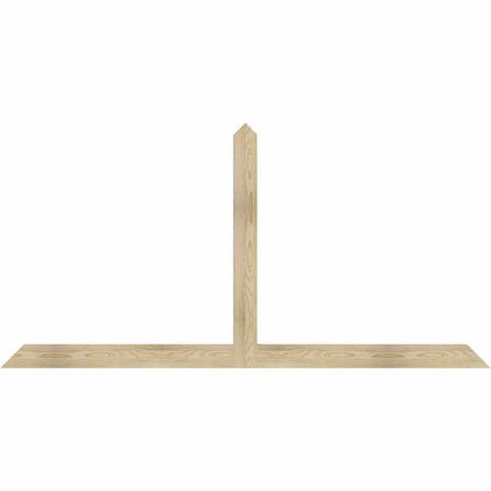 Ekena Millwork Portland Rough Sawn Timber Gable Bracket, Douglas Fir, 84"W x 42"H x 2"D x 4"F, 12/12 Pitch GBW084X42X0204POR00RDF